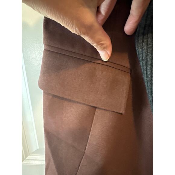 WeWoreWhat NWT Rib Sleeve Brown & Black Belted Blazer Size Small - Picture 8 of 12